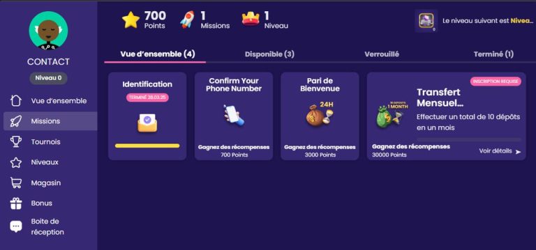 Libet Casino défis