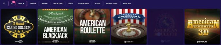 Libet Casino jeux table