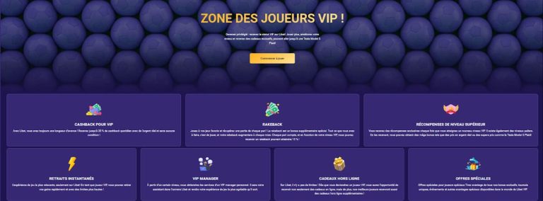 Libet Casino programme VIP